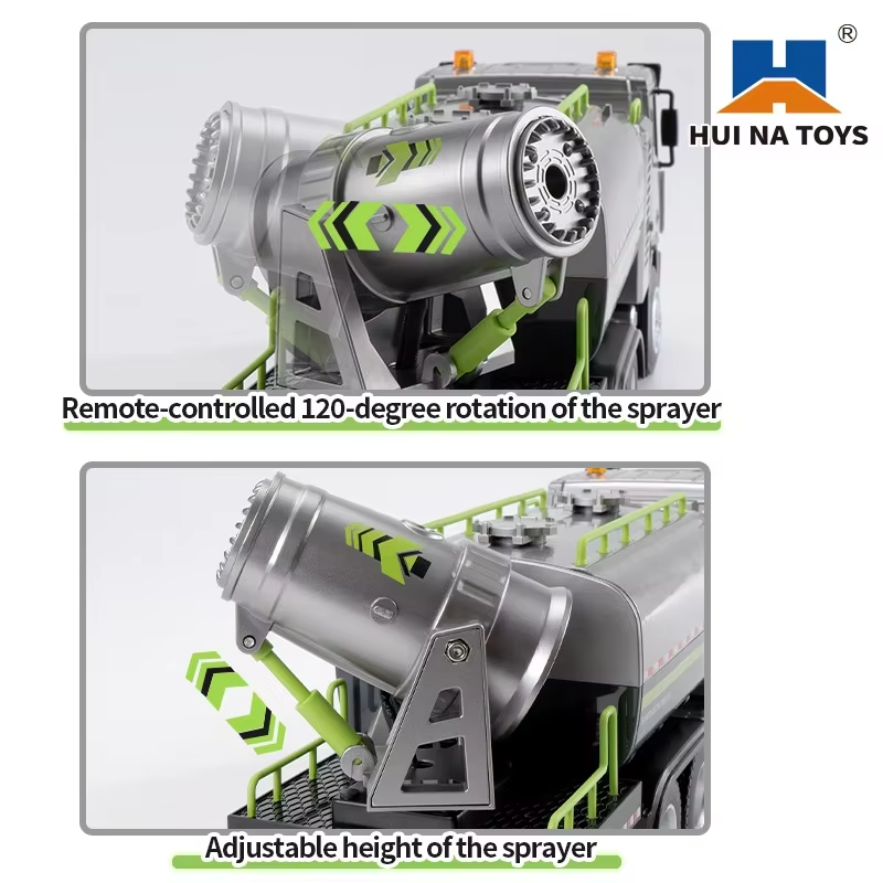 Huina 1316 - 1:18 RC Mist Cannon Truck | 2.4GHz 9CH Semi-Alloy Anti-Smog Sanitation Vehicle with Realistic Mist Spray Function RTR