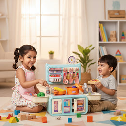 Mini Dream Kitchen Pretend Play Cooking Set with Cookware, Utensils, Vegetables, Sink & Storage Cabinet – Educational Role Play Toy for Kids 3+ Years secondary