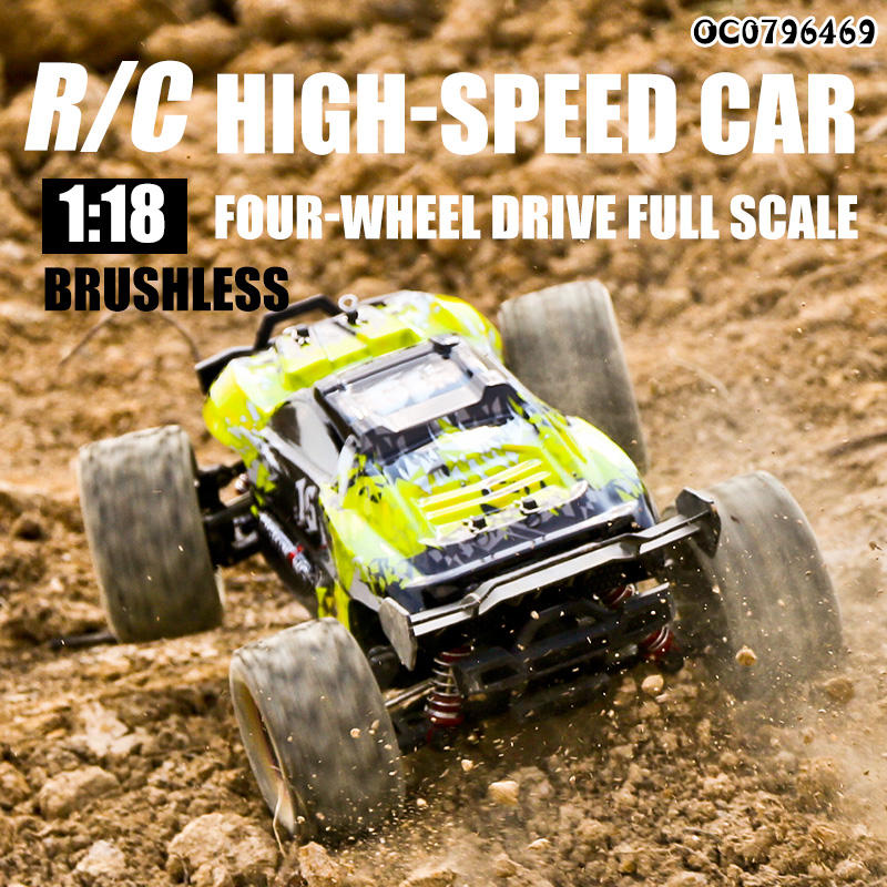 Hospeed HS18422 - 1:18 Brushless RC Monster Truck | 52km/h 4WD Off-Road Racer with Alloy Oil Shocks & Full Proportional Control