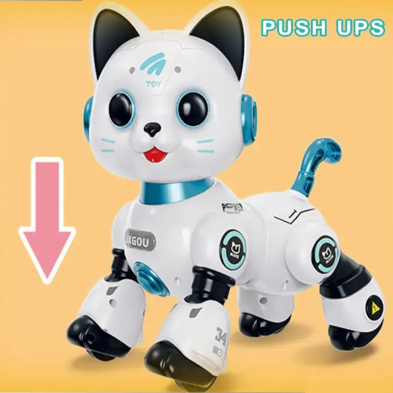 Interactive Smart Robot Cat Toy for Kids | Walking Electronic Pet with Sound, Lights, Touch Response & Educational Play Features