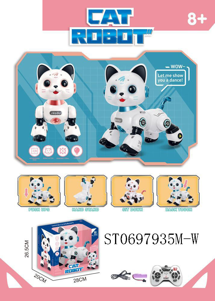 Interactive Smart Robot Cat Toy for Kids | Walking Electronic Pet with Sound, Lights, Touch Response & Educational Play Features