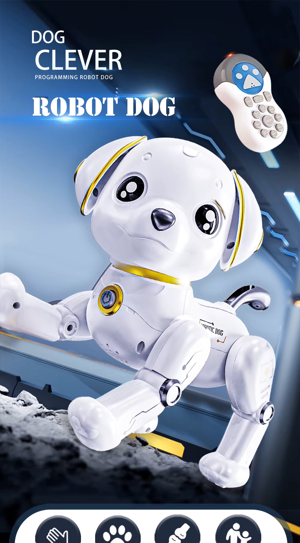 Children's Smart Pet Toy Robot Dog Remote Control Stunt Electric Sensor Music & Dancing Toy description image 2