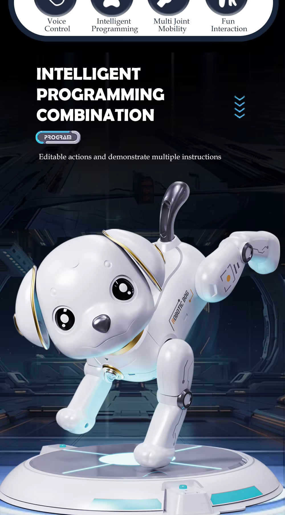 Children's Smart Pet Toy Robot Dog Remote Control Stunt Electric Sensor Music & Dancing Toy description image 3