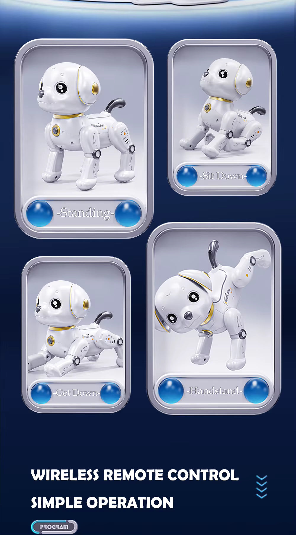 Children's Smart Pet Toy Robot Dog Remote Control Stunt Electric Sensor Music & Dancing Toy description image 4