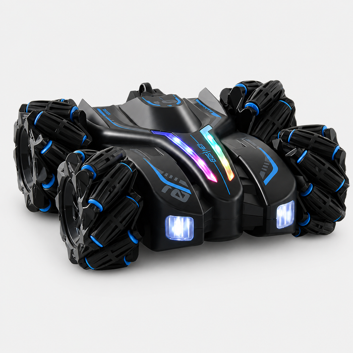 4WD RC Drift Stunt Car with Dual Spray Mist, LED Lights & High Speed Remote Control Toy for Kids (Single Remote)