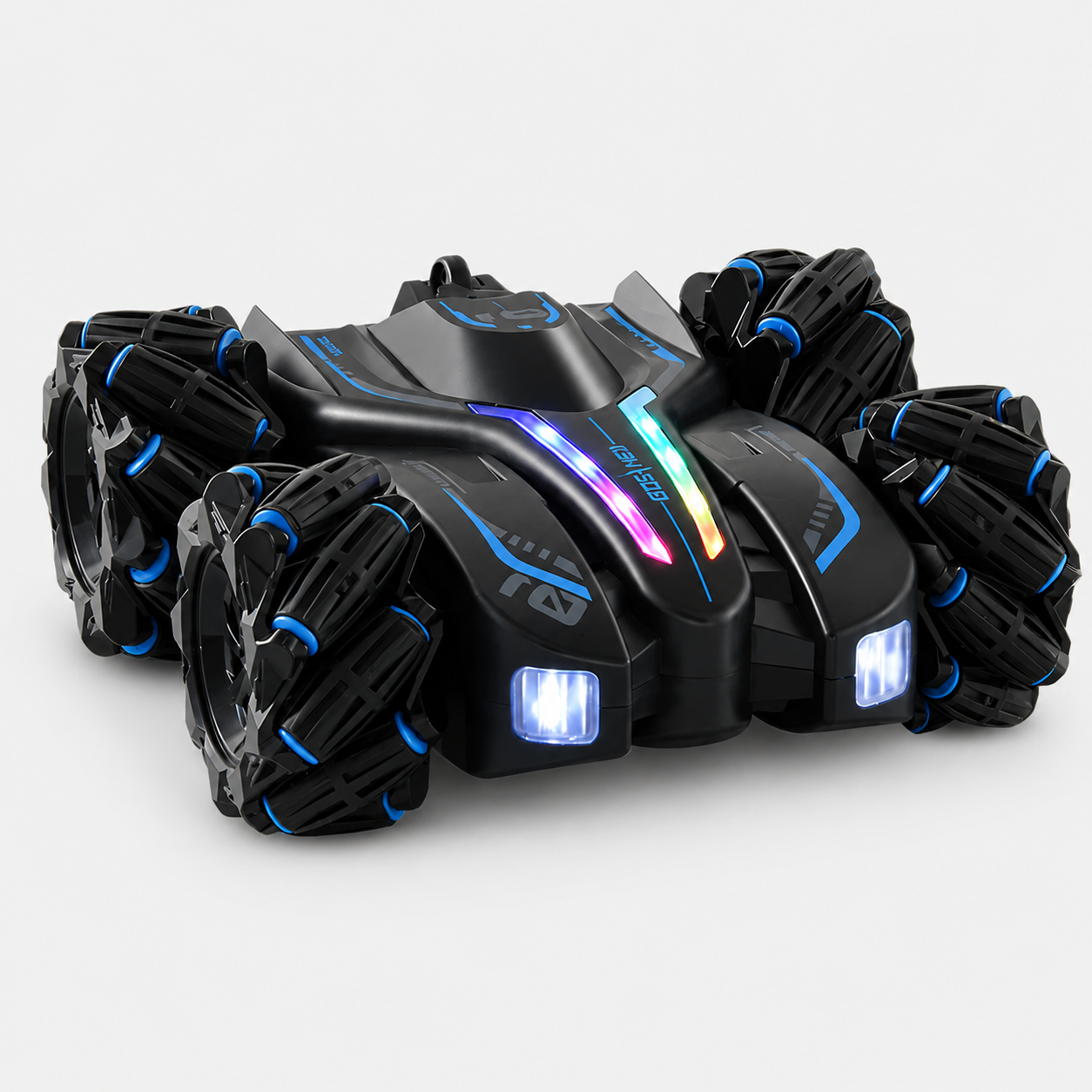 4WD RC Drift Stunt Car with Dual Spray Mist, LED Lights & High Speed Remote Control Toy for Kids (Dual Remote)