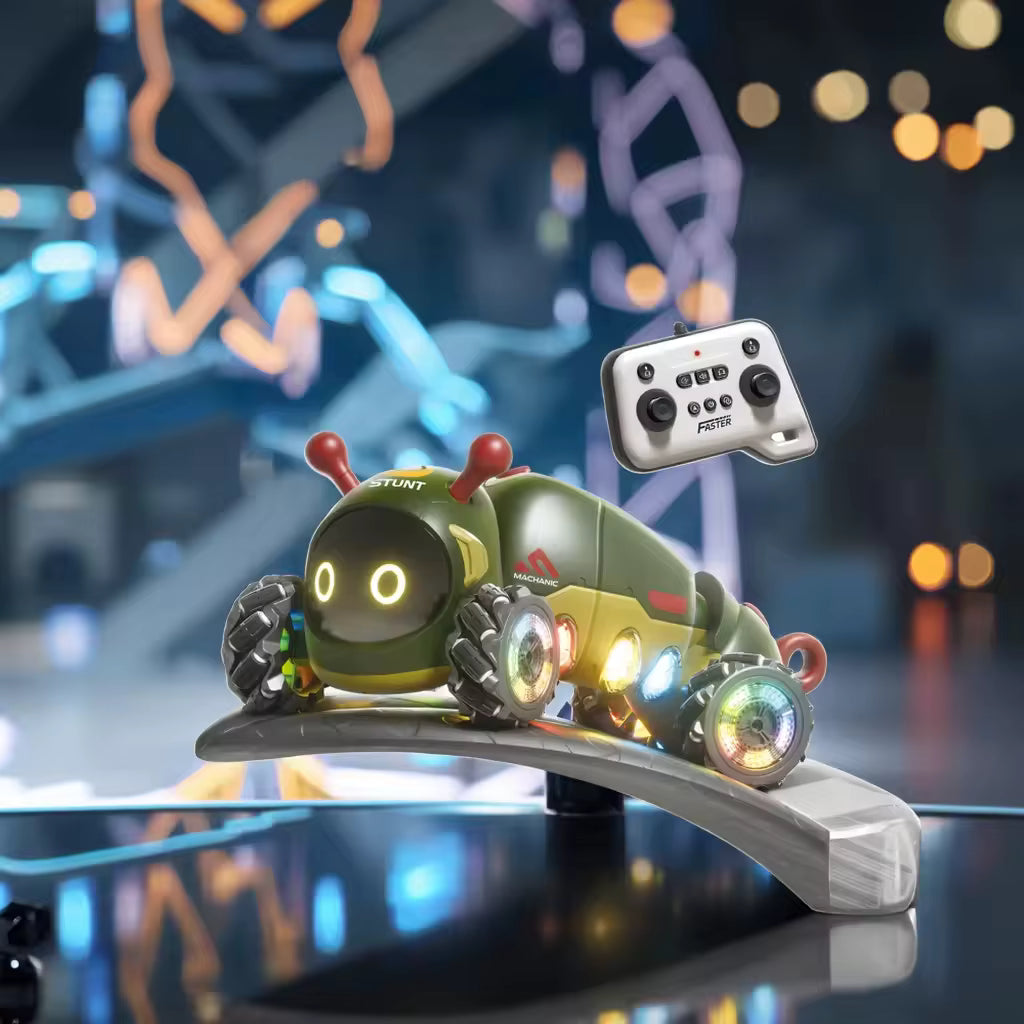 2.4G Stunt Insect 4WD with Spray Simulation Caterpillar Intelligent Double Remote Control Car description image 4