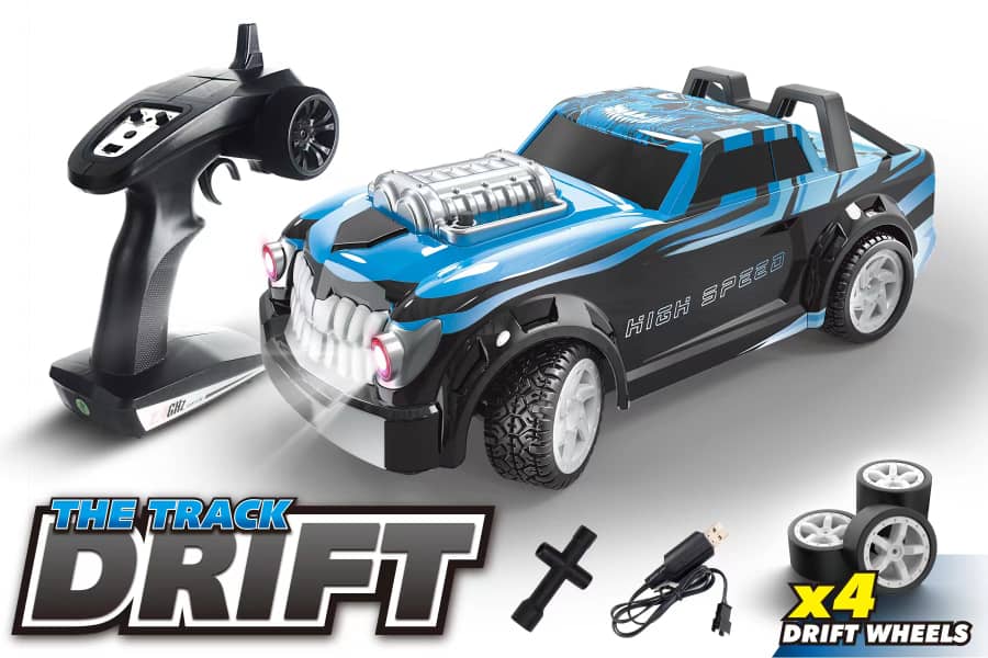 Haojun 8839E - 1:14 RC Drift Racing Car - 4WD 2.4GHz High-Speed Remote Control Car with LED Lights, RTR Battery & Precision Control