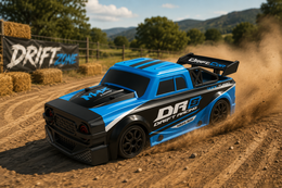 1:18 High Speed RC Drift Racing Pickup Car Remote Control Toy with LED Headlights 4 Spare Tires for Kids secondary