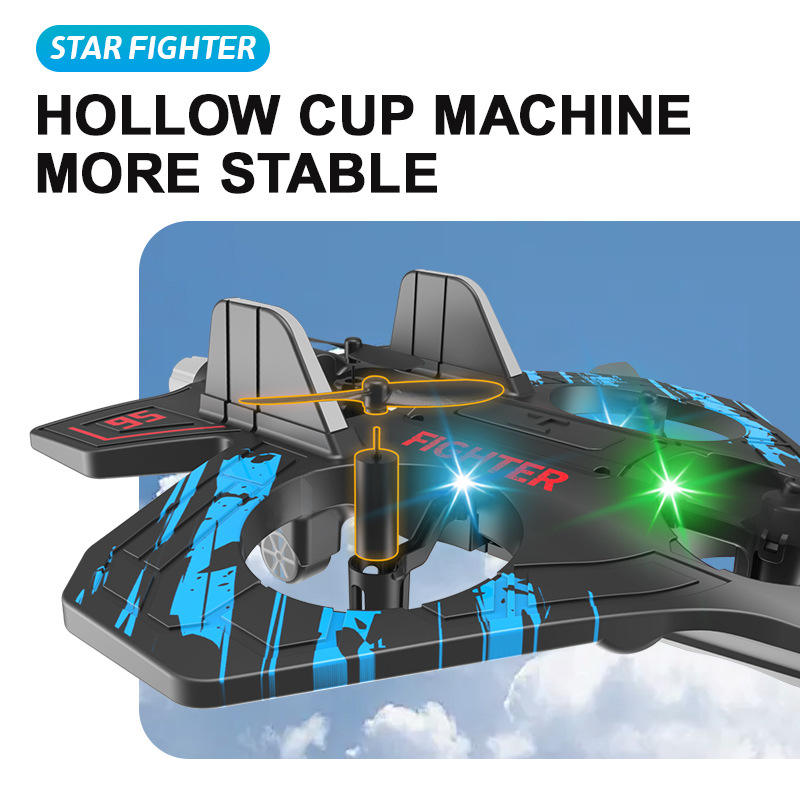 2.4GHz RC Fighter Jet Toy with LED Lights, Stunt Flying Action & Durable Foam Body | Remote Control Airplane Gift for Kids