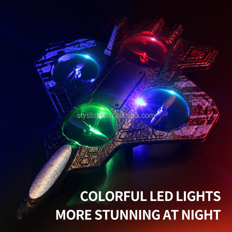 2.4GHz RC Fighter Jet Toy with LED Lights, Stunt Flying Action & Durable Foam Body | Remote Control Airplane Gift for Kids