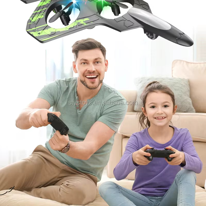 RC Fighter Jet Toy 2.4GHz Remote Jet with LED Lights, Stunt Flying, Durable Foam Gift Kids description image 8