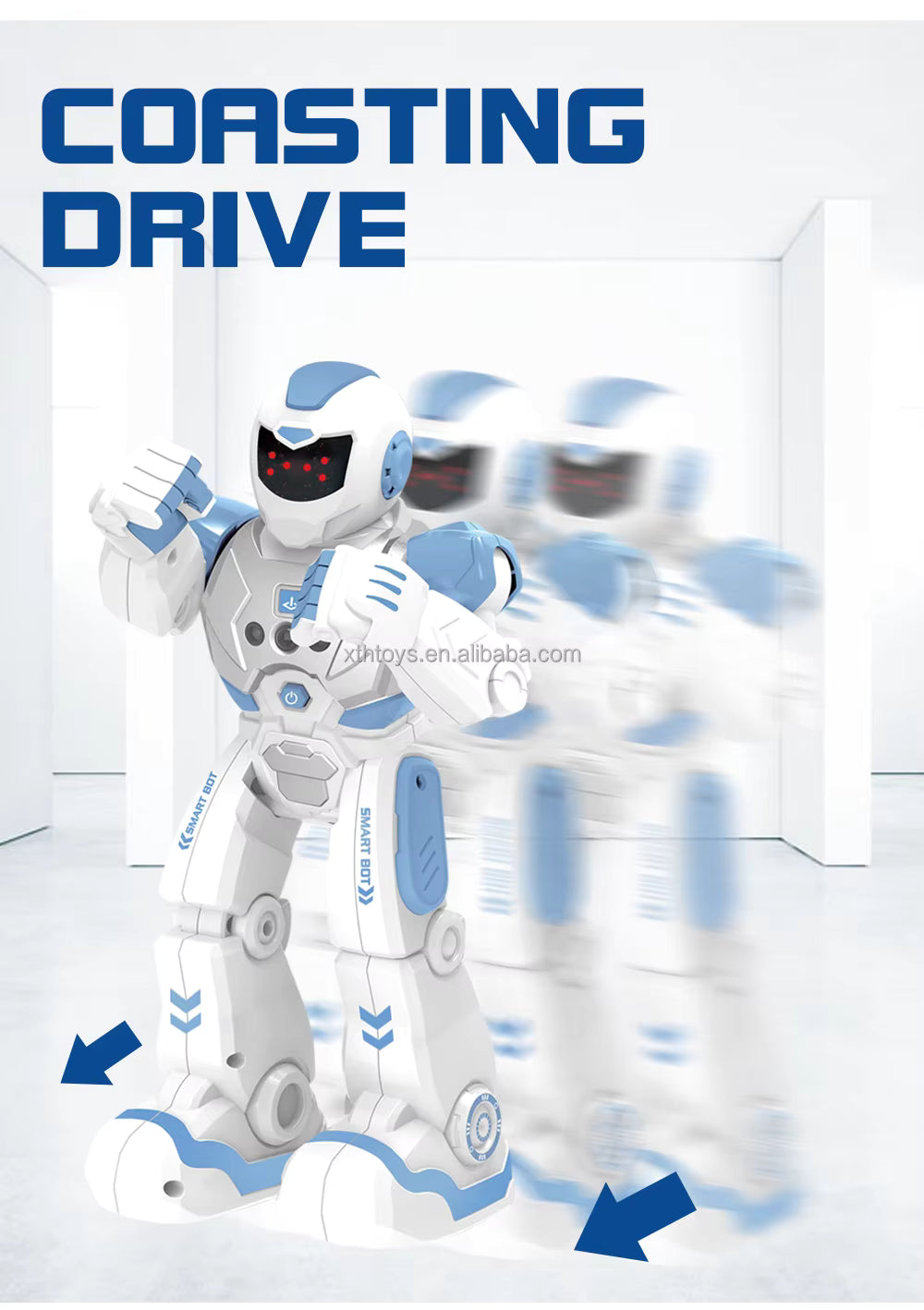 CZ Multi-purpose RC Toy Robots Educational Smart Humanoid Robot Programmable With Expression Show Gesture Sensing Coasting Drive description image 3