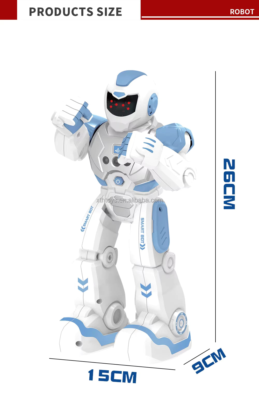 CZ Multi-purpose RC Toy Robots Educational Smart Humanoid Robot Programmable With Expression Show Gesture Sensing Coasting Drive description image 5