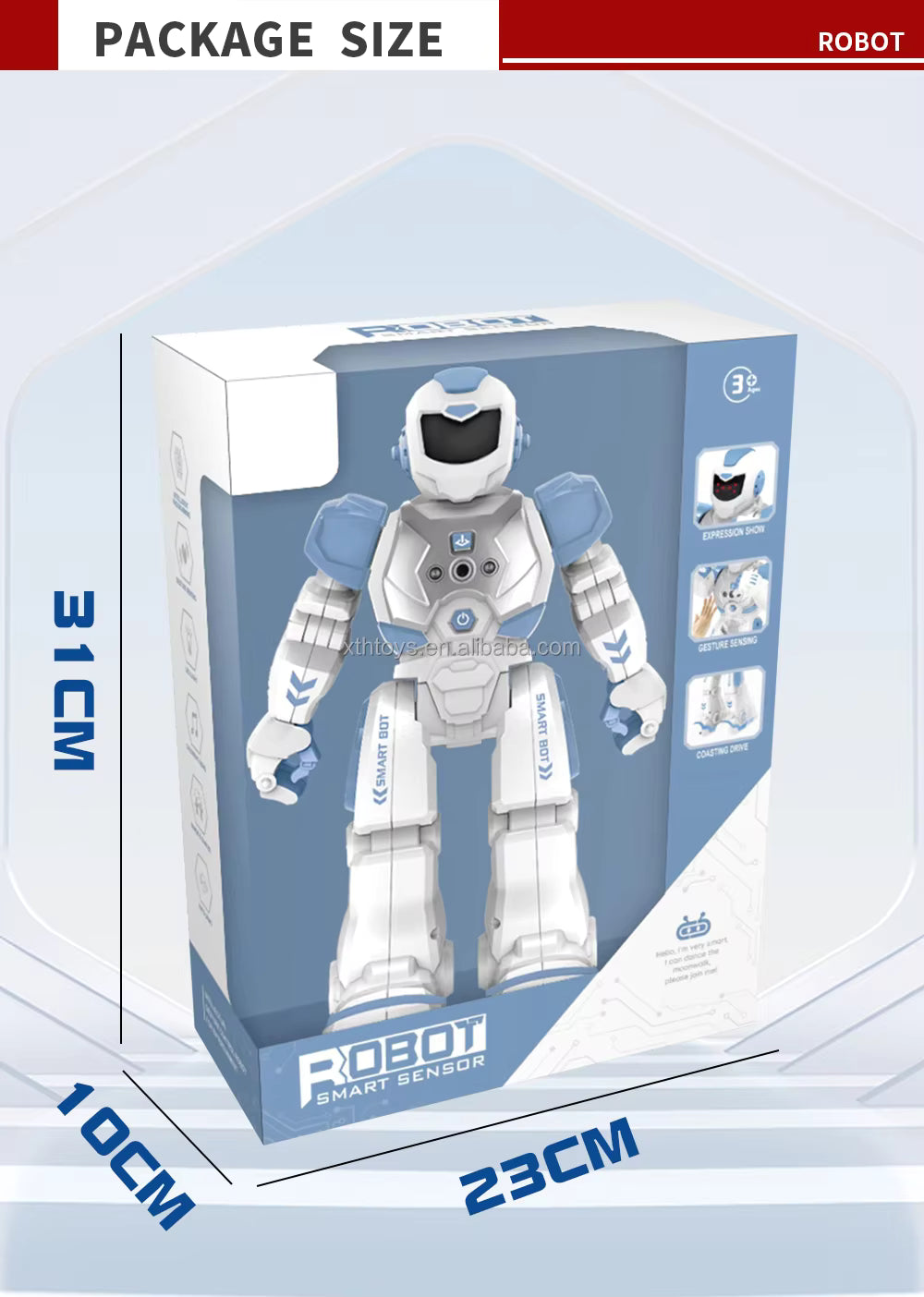 CZ Multi-purpose RC Toy Robots Educational Smart Humanoid Robot Programmable With Expression Show Gesture Sensing Coasting Drive description image 6