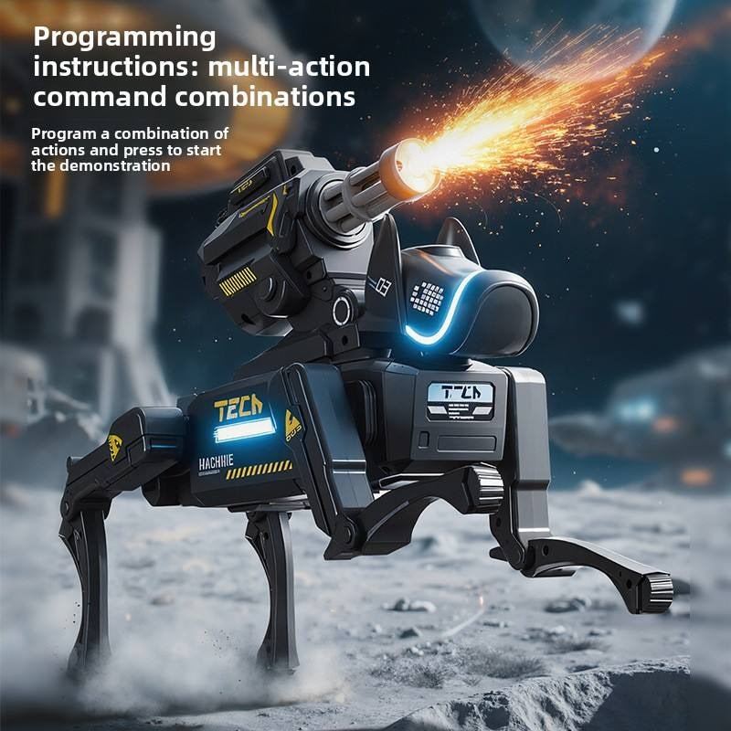 Intelligent Battle Remote Control Robot Dog Toy Interactive Quadruped Combat Robot with Lights Action Electronic Battle Toy for Kids