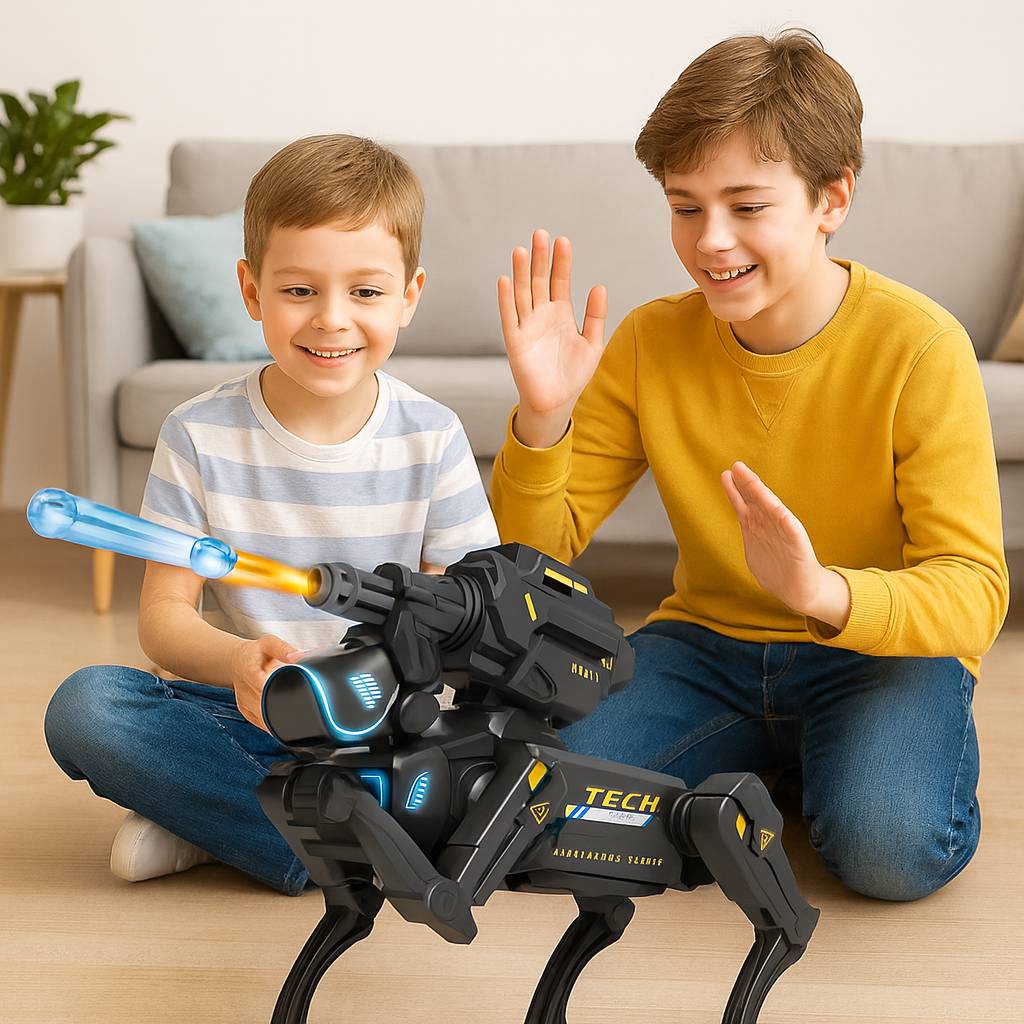 Intelligent Battle Remote Control Robot Dog Toy Interactive Quadruped Combat Robot with Lights Action Electronic Battle Toy for Kids