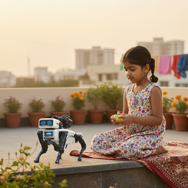 2.4G Remote Control Robot Dog STEM Programmable Interactive Mechanical Walking Electronic Pet Toy with LED Eyes Music Action Commands for Kids