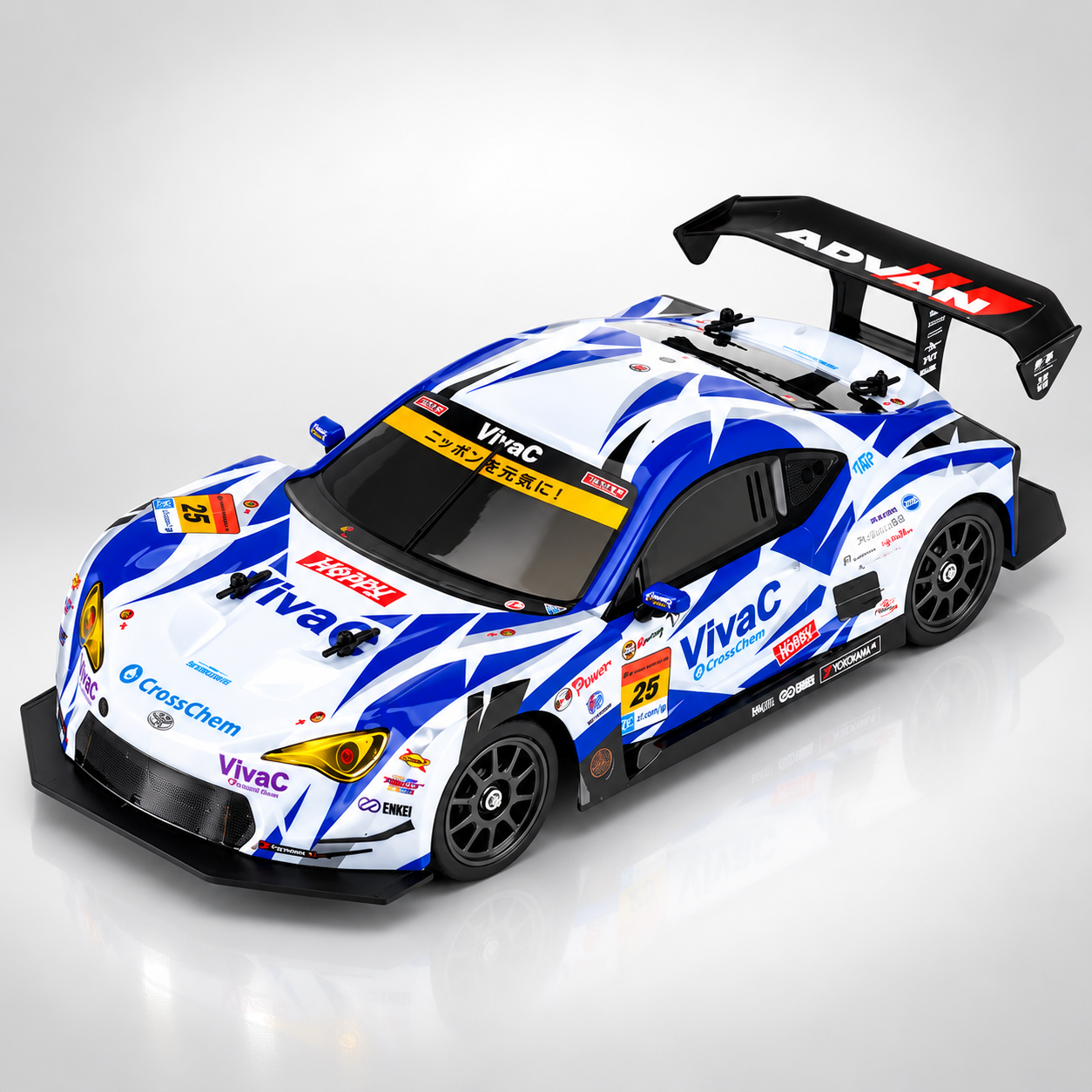 1:16 Scale Four Wheel Drive Toyota Drift RC Car | 2.4GHz High-Speed Remote Control Racing Car with GT Body Shell, Aerodynamic Rear Wing & RTR Design