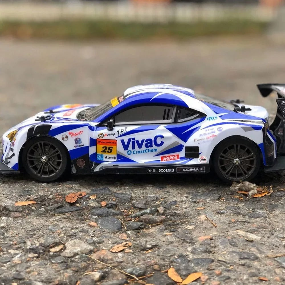 1:16 Scale Four Wheel Drive Toyota Drift RC Car | 2.4GHz High-Speed Remote Control Racing Car with GT Body Shell, Aerodynamic Rear Wing & RTR Design
