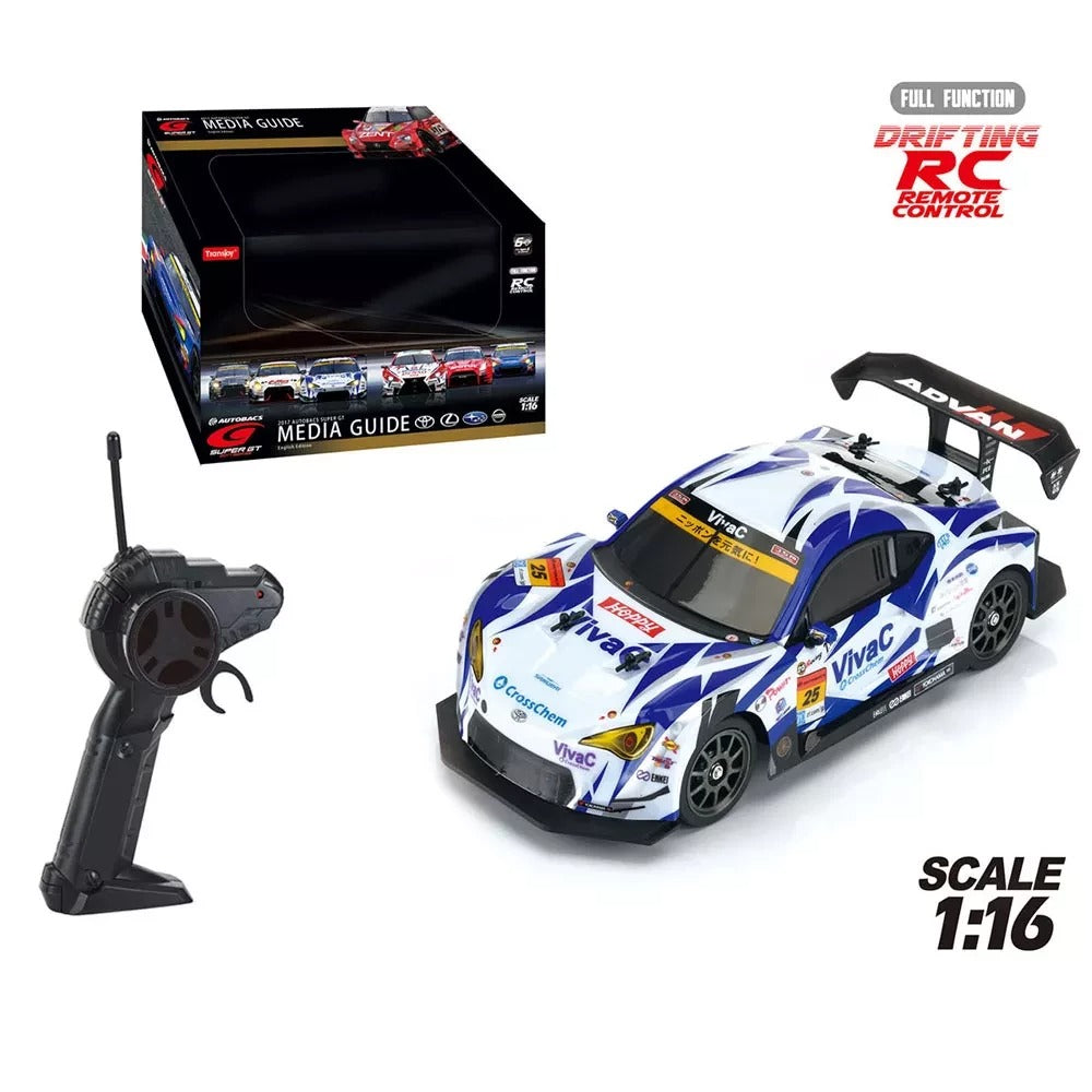 1:16 Scale Four Wheel Drive Toyota Drift RC Car | 2.4GHz High-Speed Remote Control Racing Car with GT Body Shell, Aerodynamic Rear Wing & RTR Design