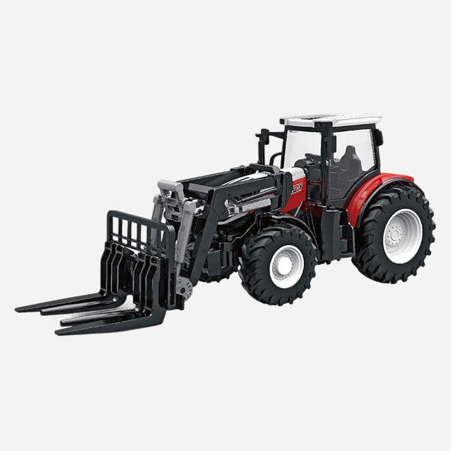 1:24 Scale 2.4GHz Remote Control Farm Tractor Loader RC Agricultural Construction Vehicle Toy