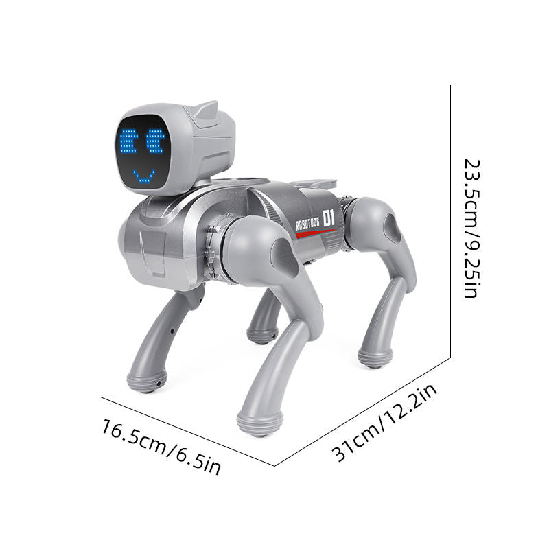 Interactive Smart Robot Dog Toy for Kids | Remote Control Electronic Pet with LED Face, Music, Walking Actions & Sound Effects