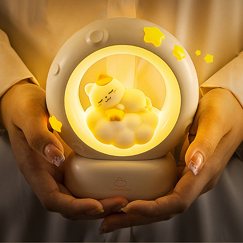 Star-Gazing & Moon-Admiring Night Light FL-0002 | Ambient Bedside Lamp for Bedroom & Nursery Décor