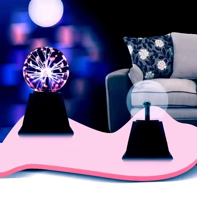 Touch Sensitive Plasma Globe Lamp | Interactive Electric Lightning Ball for Desk & Bedroom Decor