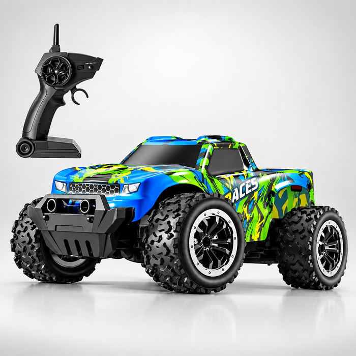 1:20 High Speed RC Monster Truck Remote Control Off Road All Terrain Racing Car with Rechargeable Battery Toy for Kids