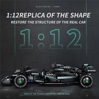 Formula Racing Car Building Blocks Set for Kids | Technic F1 Race Car Construction Toy for STEM Learning & Creative Building - OMG W13 - alternate view