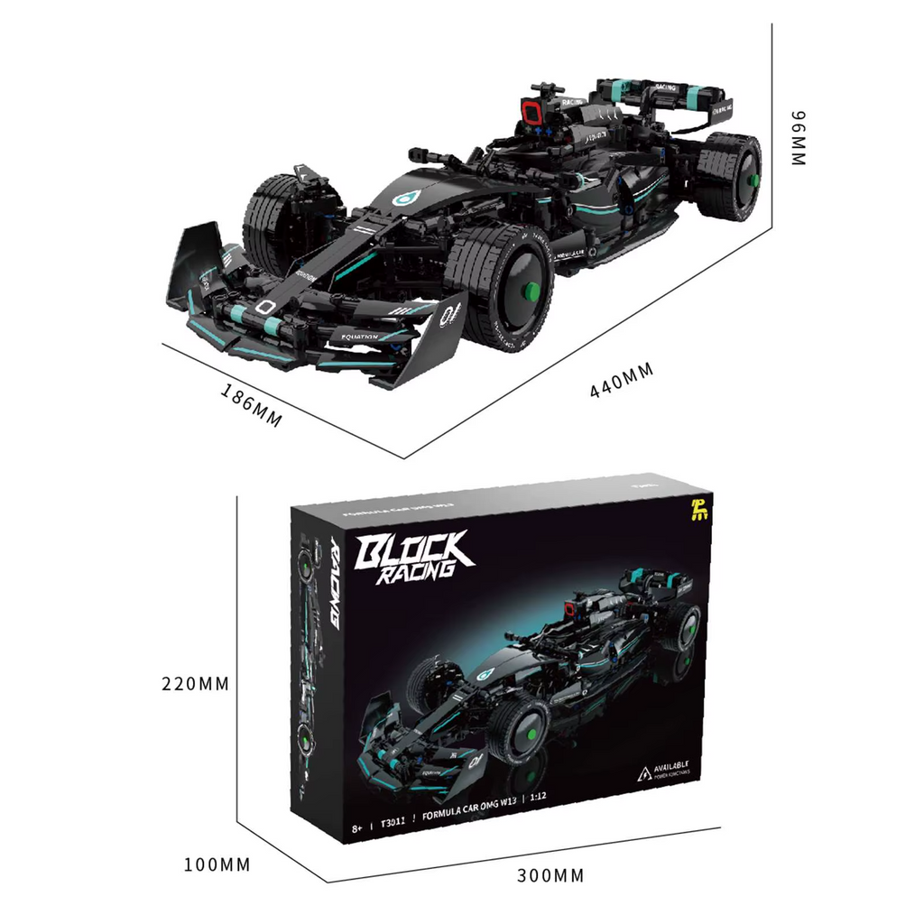 Formula racing car OMG W13 Building Blocks Car Toy, Vehicle Building Set for Boys and Girls