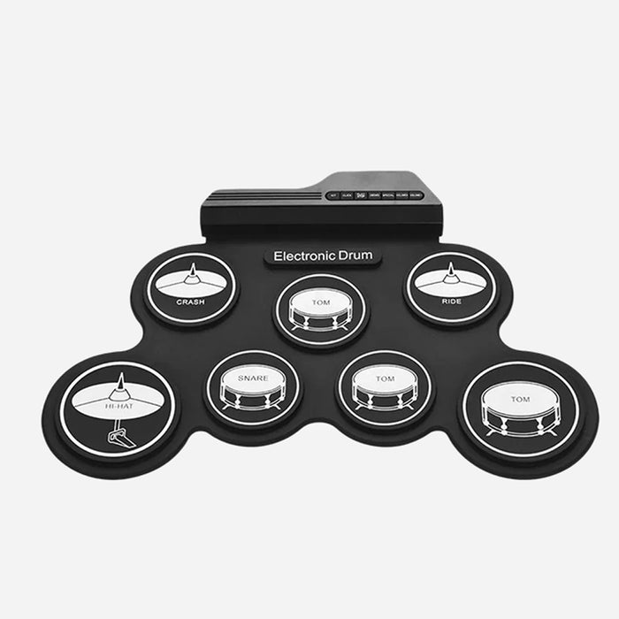 Electronic Drum Pad Set G3002 for Kids | Portable Roll-Up Digital Drum Kit with 7 Pads, Foot Pedals, Drumsticks & Musical Learning Fun