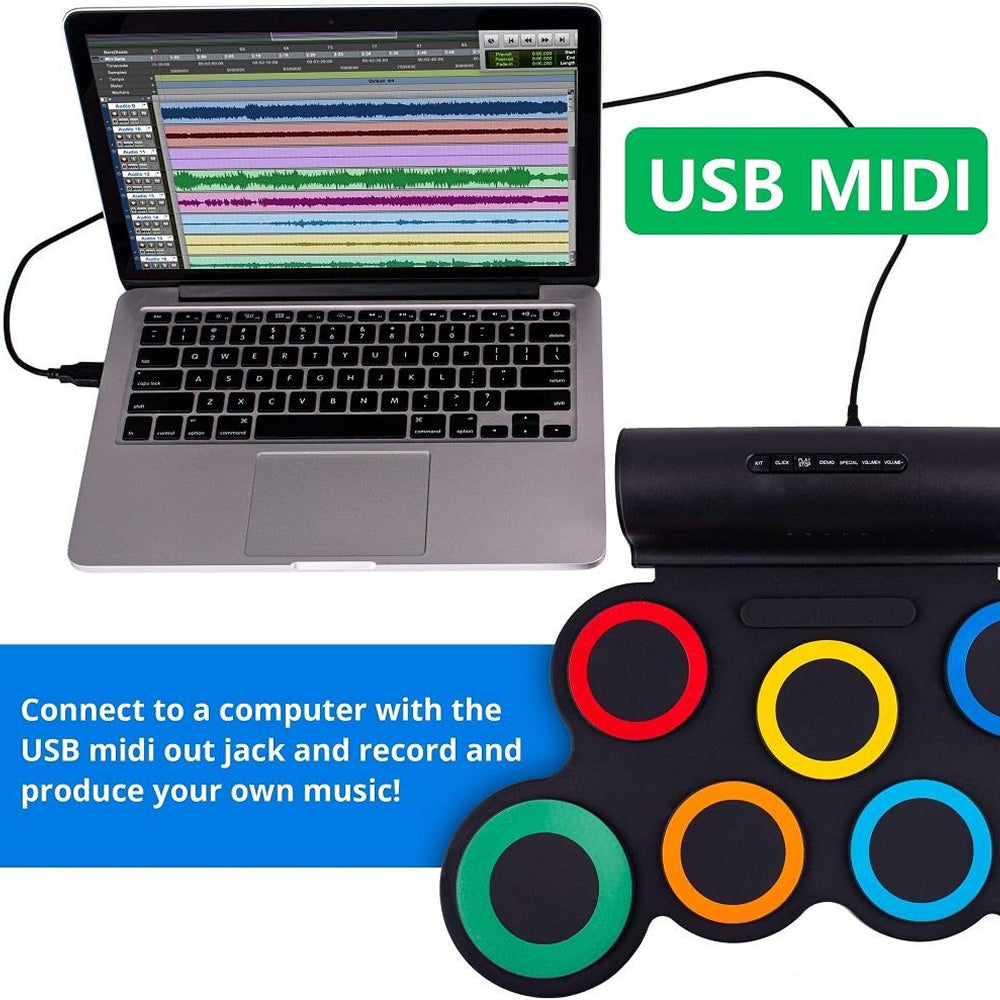 Electronic Drum Pad Set with Built-in Speaker | Portable Digital Drum Kit with Dual Speakers, Rhythm Learning & Musical Play - G3001