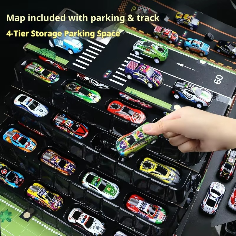 48pc Pull-Back Mini Diecast Alloy Car Toys