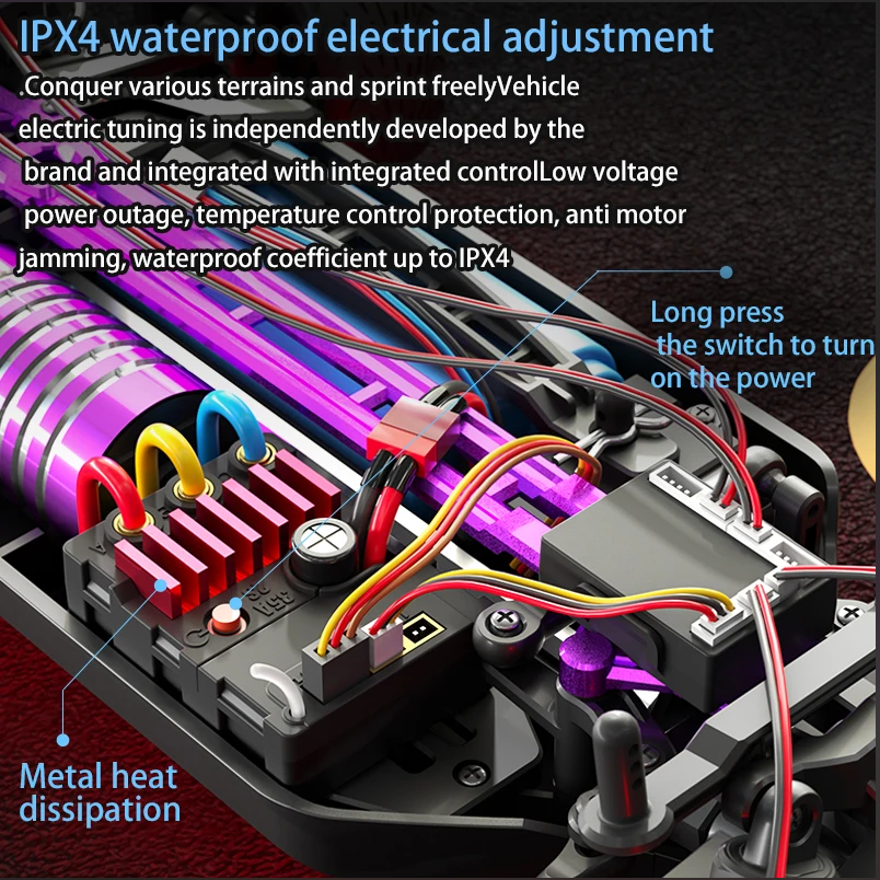 Beast SG918MAX 1:16 4WD RC Car 70KM/H Brushless Motor 2.4G Remote Control Cars High-Speed Off-road Climbing Vehicle With LED Light