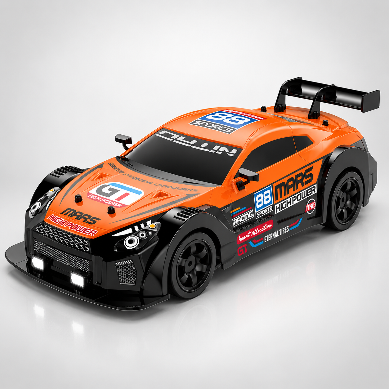 Racing Rally 1:16 Scale 2.4GHz RC Spray Drift Car Full Function Remote Control High Speed Racing Car Toy for Kids
