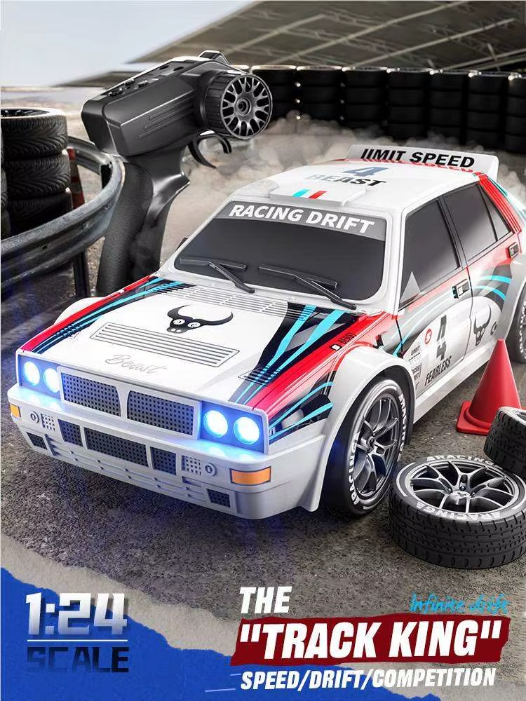 Beast SG204 PRO - 1:24 Scale 4WD RC Drift Car - 2.4GHz High-Speed Racing Car with Gyro Stability, LED Lights & Drift/Racing Tires RTR