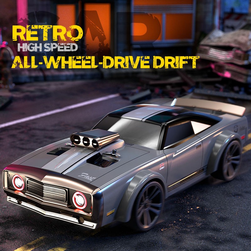 SCY-16303 Hurricane - 1:16 Scale 4WD High-Speed RC Drift Car RTR | 2.4GHz Remote Control | LED Lights | Rechargeable 7.4V Battery | Extra Drift Tires