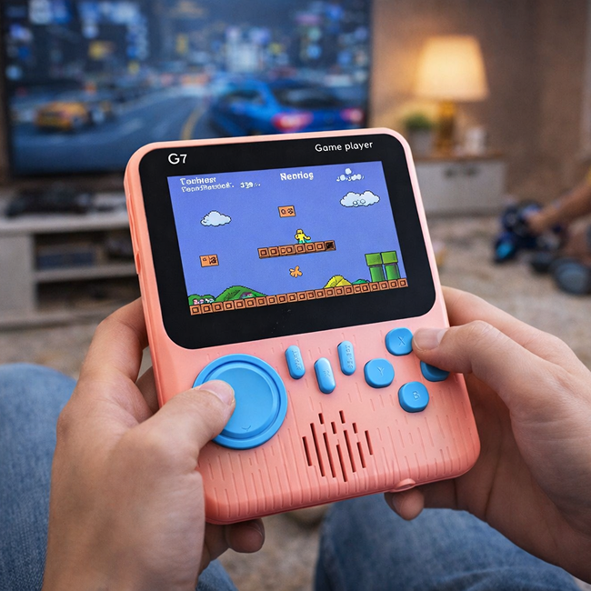 G7 Handheld Video Game Console for Kids | Portable Retro Gaming Console with Built-in Games, Color Display & On-the-Go Entertainment