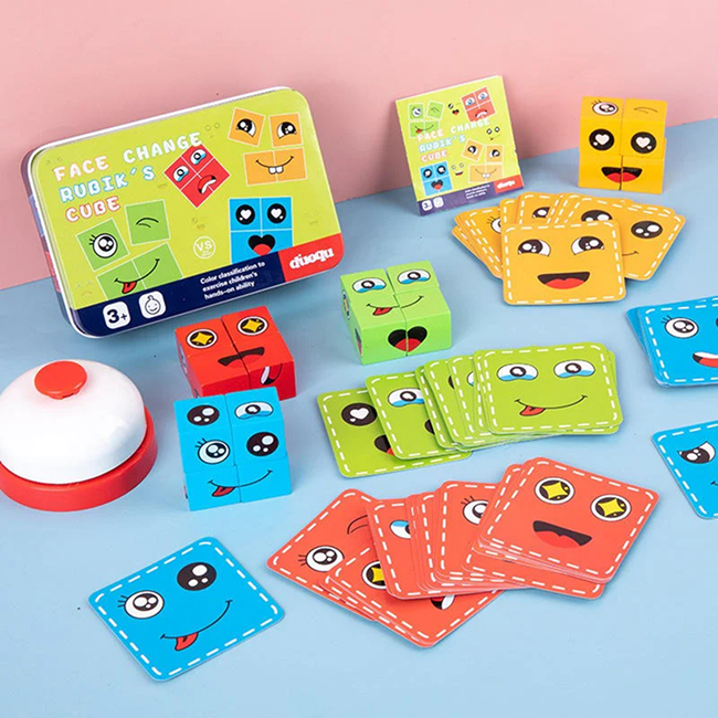 Emoji Crazy Face Puzzle Game for Kids | Fun Expression Matching Board Game for Brain Development, Family Play & Learning - 9115
