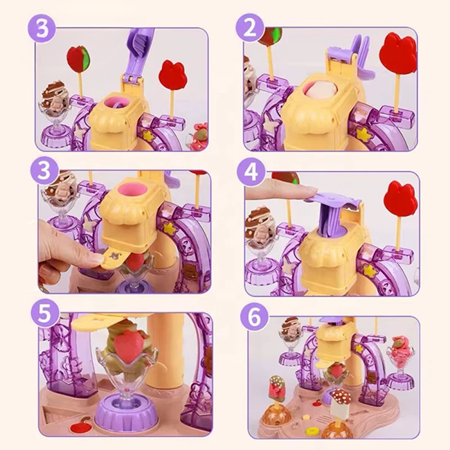 Ice Cream Play Set for Kids | Pretend Play Dessert Shop Toy with Ice Cream Accessories, Role Play & Creative Fun - 9904A