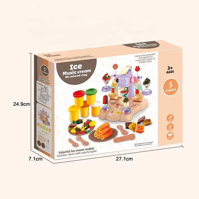 Ice Cream Play Set for Kids | Pretend Play Dessert Shop Toy with Ice Cream Accessories, Role Play & Creative Fun - 9904A