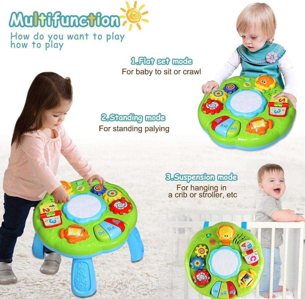 Musical & Learning Activity Toy with Lights, Music, Numbers, Shape Recognition & Interactive Sensory Play for Toddlers 18 Months+