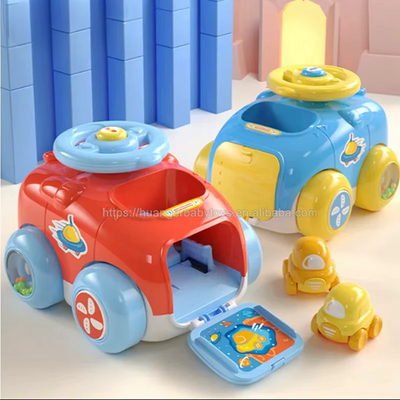 Kids Catapult Car Play Set - Push Release Launch Vehicle with Mini Cars, Educational Toy for Toddlers 18M+ - HE8017 - alternate view