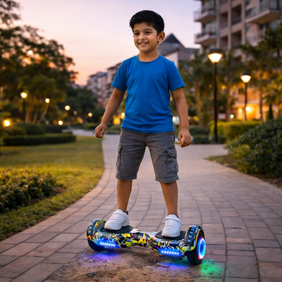6.5 inch Smart Two Wheel Metal Self Balance Scooter Electric Hoverboard with LED Lights for Kids, Teens and Adults - alternate view