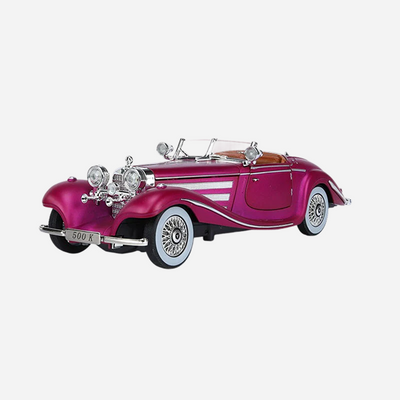 1:24 Mercedes Benz 1936 500K Die-Cast Zinc Alloy Metal Pull Back Toy Car with Openable Doors