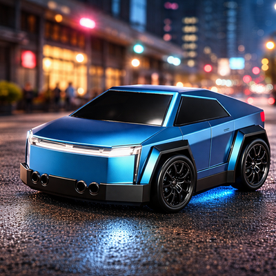 1:32 Scale Mini Spray RC Cybertruck Remote Control Truck | Rechargeable 2.4GHz RC Pickup with Mist Spray Effect Toy - alternate view