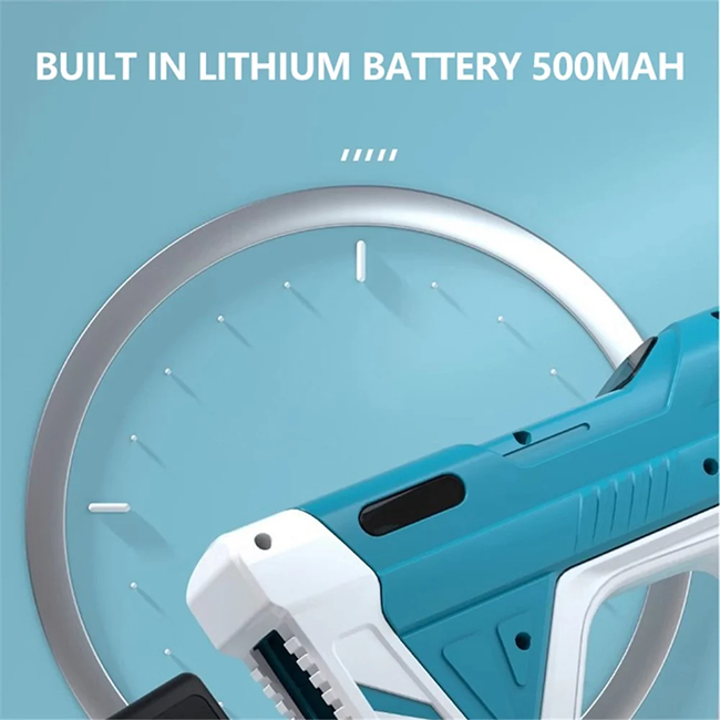 Electric Automatic Water Gun with Auto Water Absorption & High-Pressure Spray | Rechargeable Summer Water Fight Toy - LMI-WG-2302B