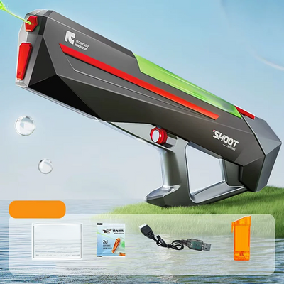 Automatic Electric Water Gun for Kids & Adults | Rechargeable Long-Range Water Blaster for Outdoor Summer Fun - LMI-WG-SQ06B - alternate view